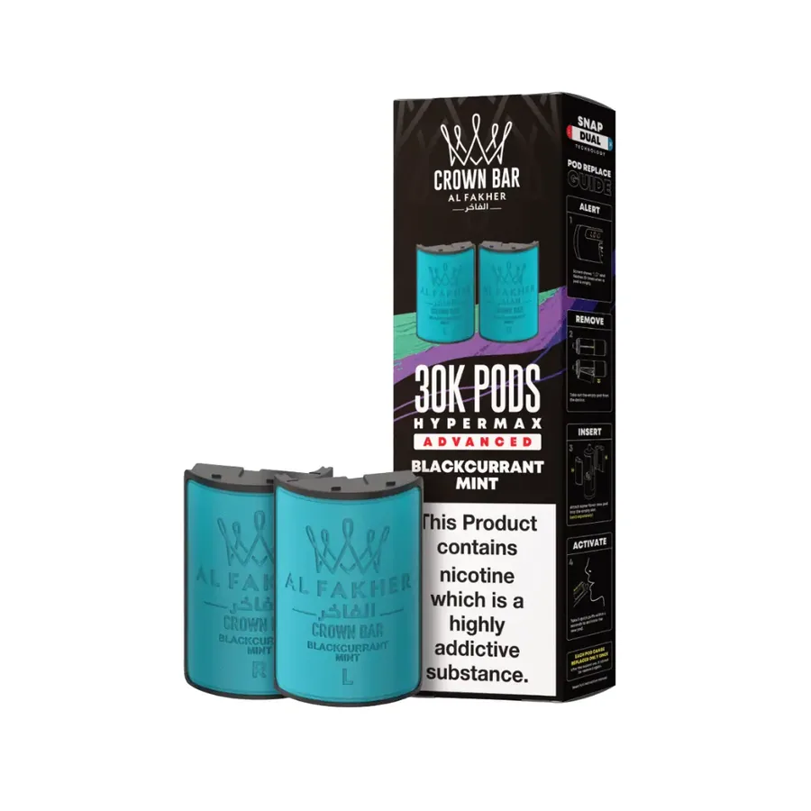 Al Fakher 30K Hypermax Vape Kit Blackcurrant Mint UK