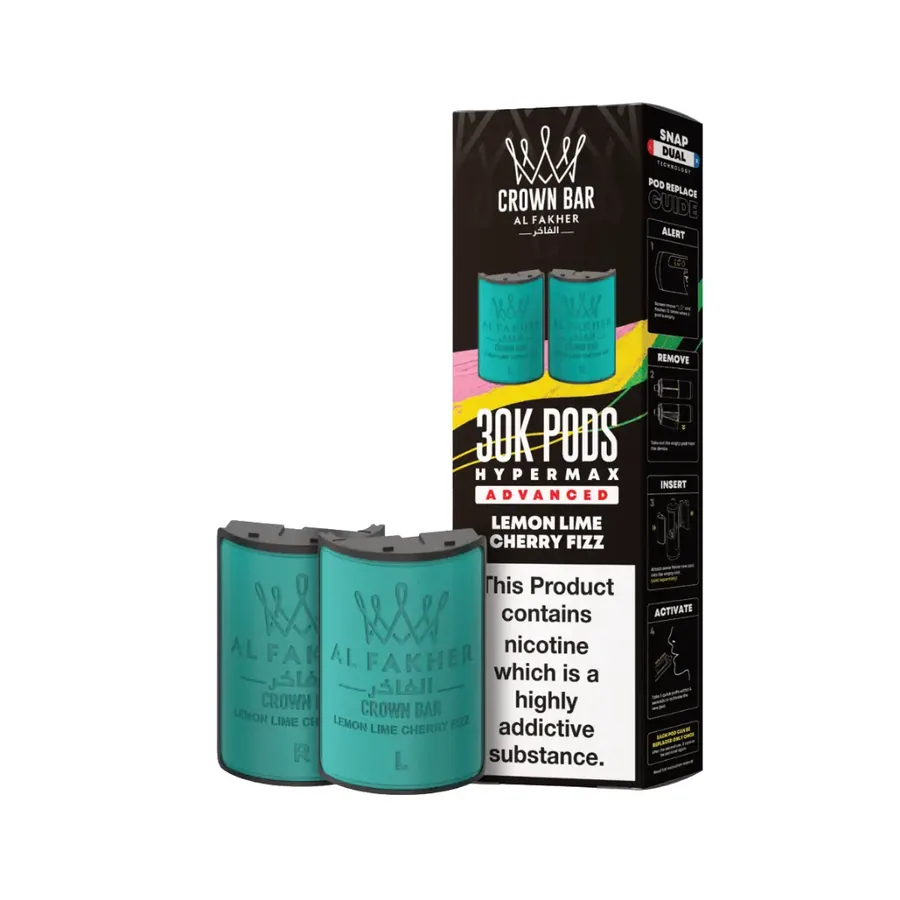 Al Fakher 30K Hypermax Vape Kit Lemon Lime Cherry Fizz UK