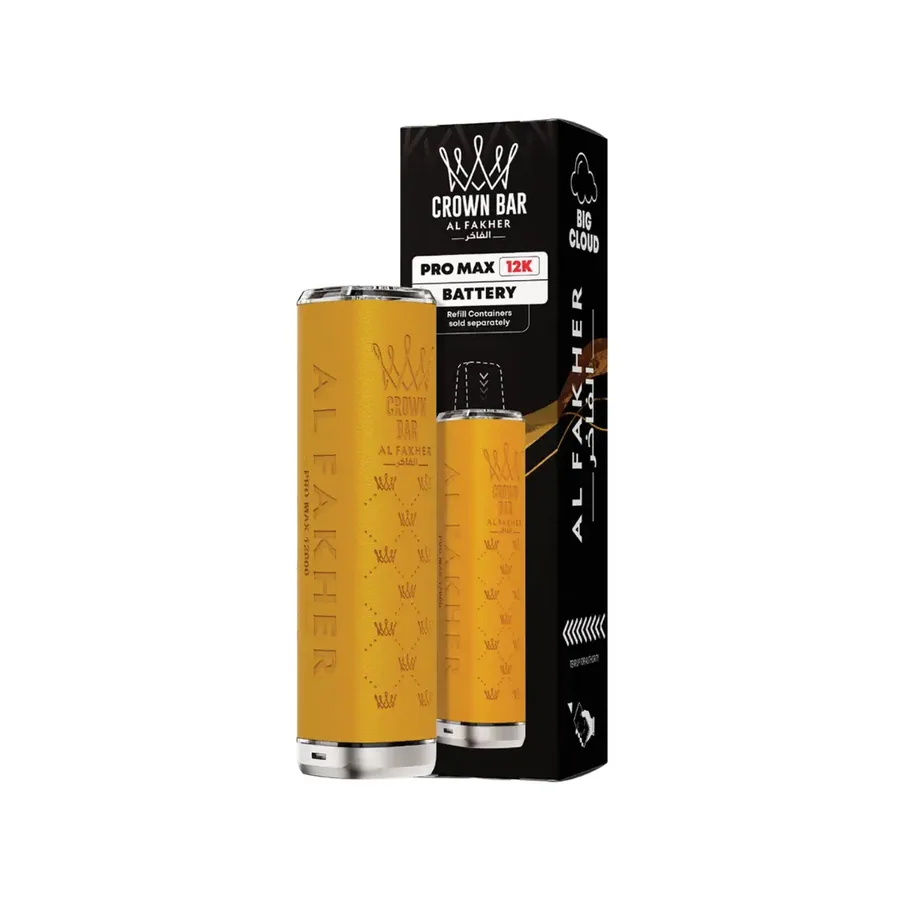 Al Fakher Crown Bar Pro Max 12K Vape Kit Yellow UK