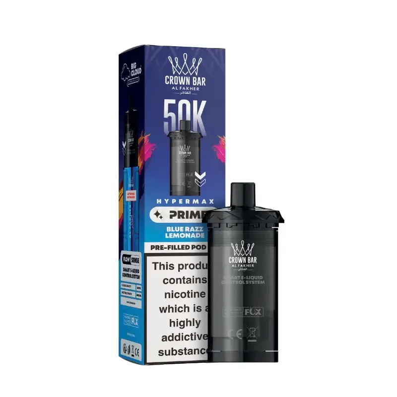 Al Fakher Hypermax Prime 50K Prefilled Pod Kit Blue Razz Lemonade UK