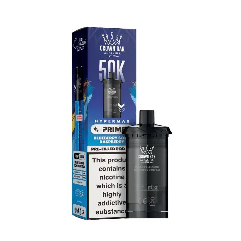 Al Fakher Hypermax Prime 50K Prefilled Pods Blueberry Sour Raspberry UK