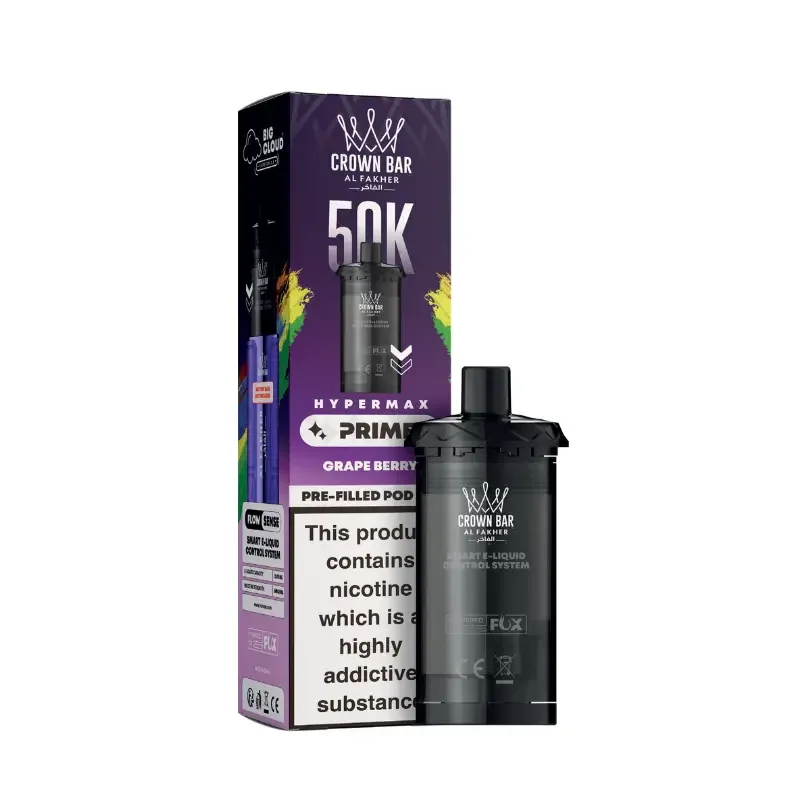 Al Fakher Hypermax Prime 50K Prefilled Pods Grape Berry UK