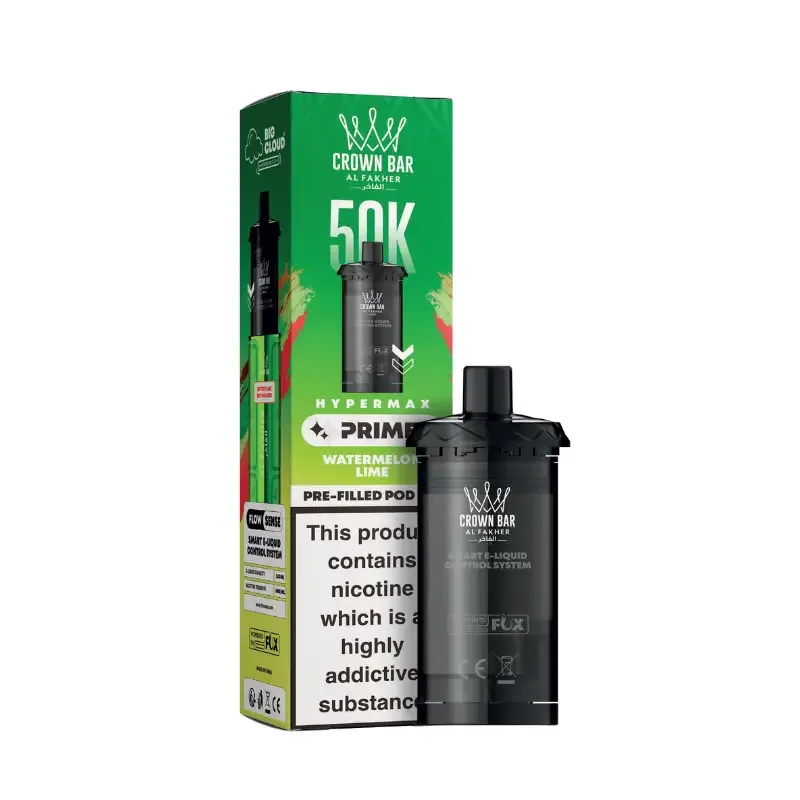 Al Fakher Hypermax Prime 50K Prefilled Pods Watermelon Lime UK