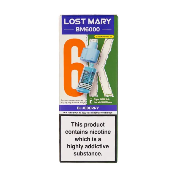 Blueberry BM6000 Prefilled Pod + Refill by Lost Mary UK