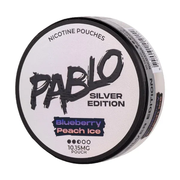Blueberry Peach Ice Silver Edition Nicotine Pouches by Pablo UK