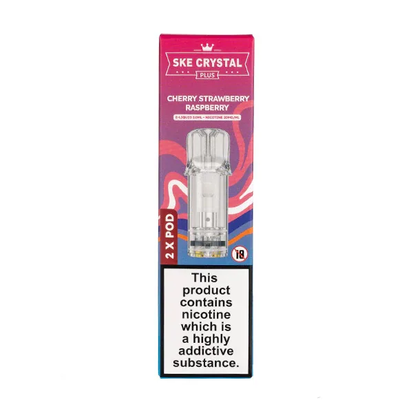 Cherry Strawberry Raspberry Crystal Plus Prefilled Pods by SKE UK