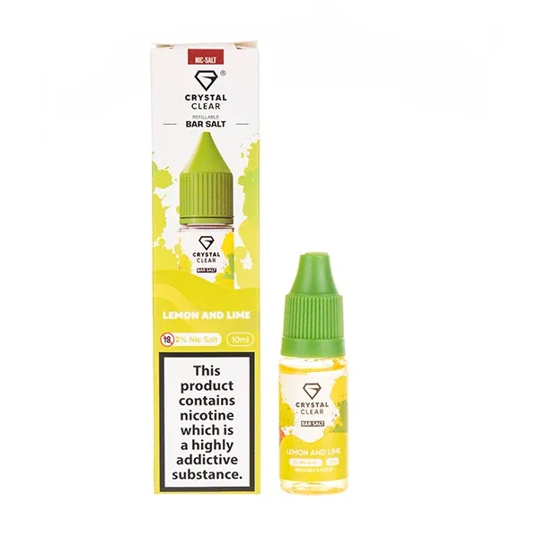 Crystal Clear Nic Salts E-Liquid Lemon And Lime UK