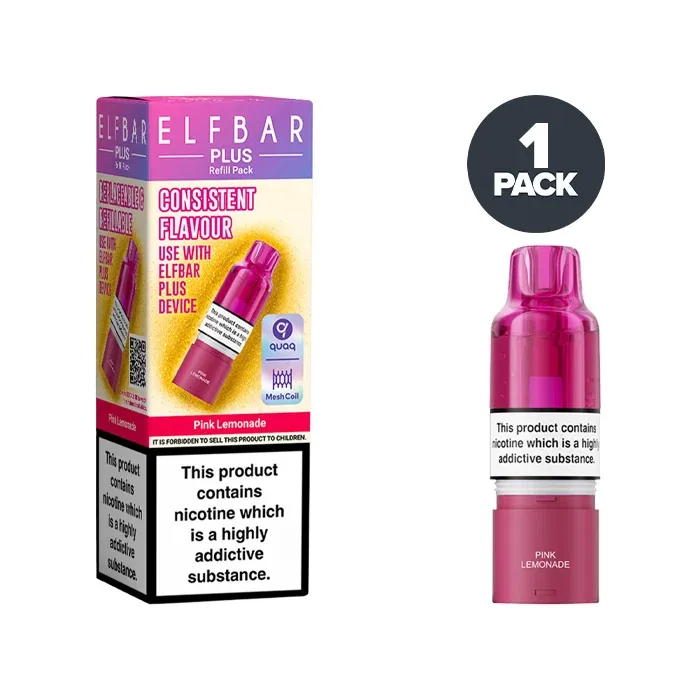 Elf Bar Plus 50 Refill Pack Pink Lemonade prefilled pods UK