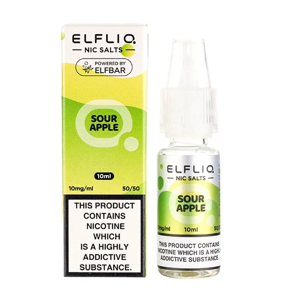 Elfliq Nic Salts E-Liquids by Elf Bar Sour Apple UK