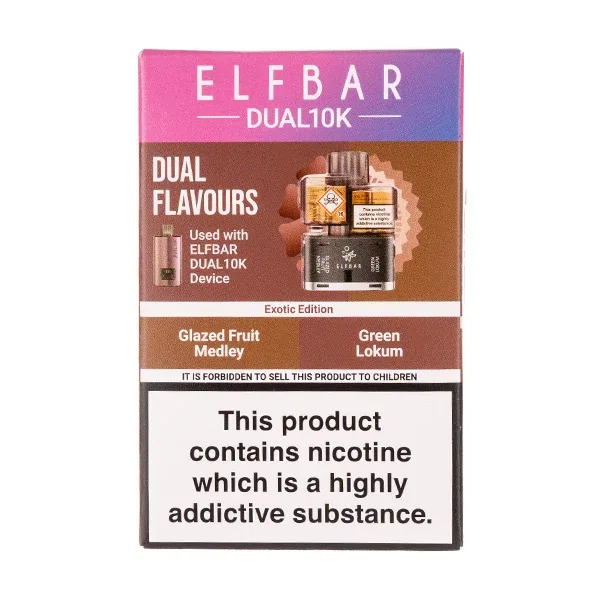 Fruity Edition Dual 10k Refill Pack by Elf Bar in Apple prefilled pods UK