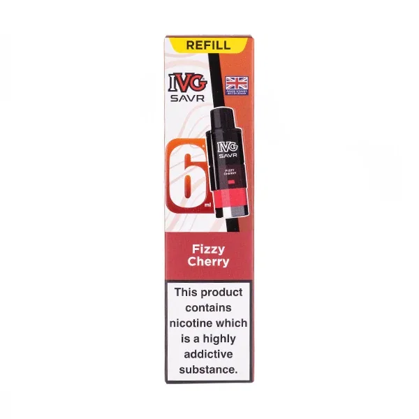 Fizzy Cherry SAVR Prefilled Pod + Refill by IVG in Candy UK
