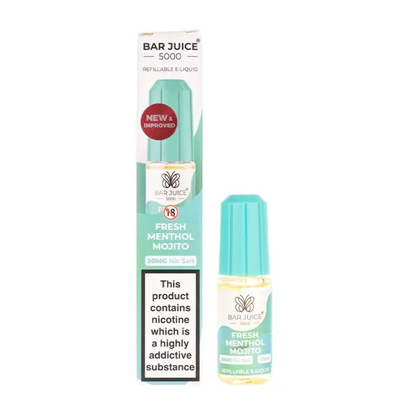 Fresh Menthol Mojito Nic Salt E-Liquid by Bar Juice 5000 UK