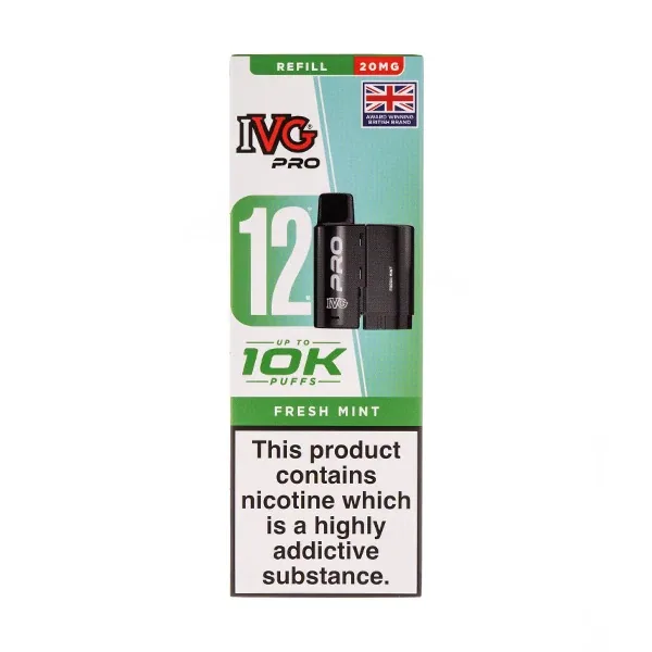 Fresh Mint Pro 12 Prefilled Pod + Refill by IVG UK
