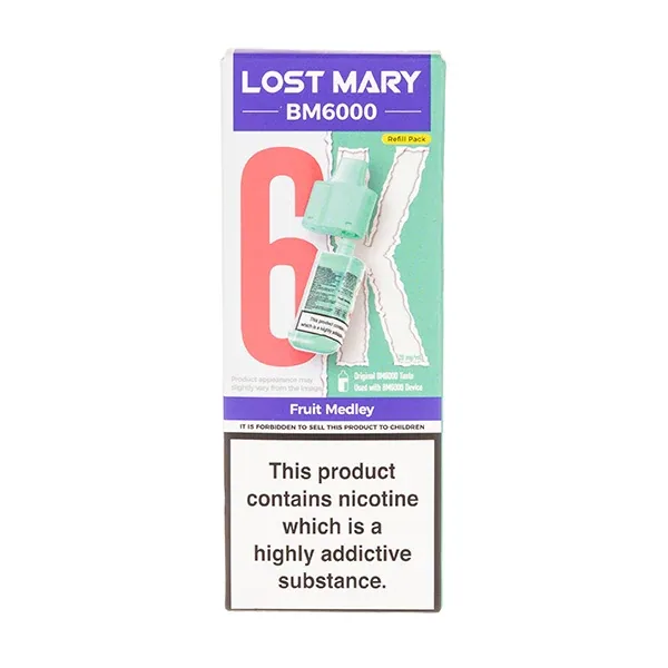 Fruit Medley BM6000 Prefilled Pod + Refill by Lost Mary in Mixed Fruit UK