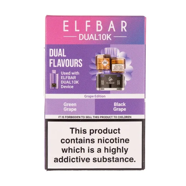 Fruity Edition Dual 10k Refill Pack by Elf Bar in Apple prefilled pods UK