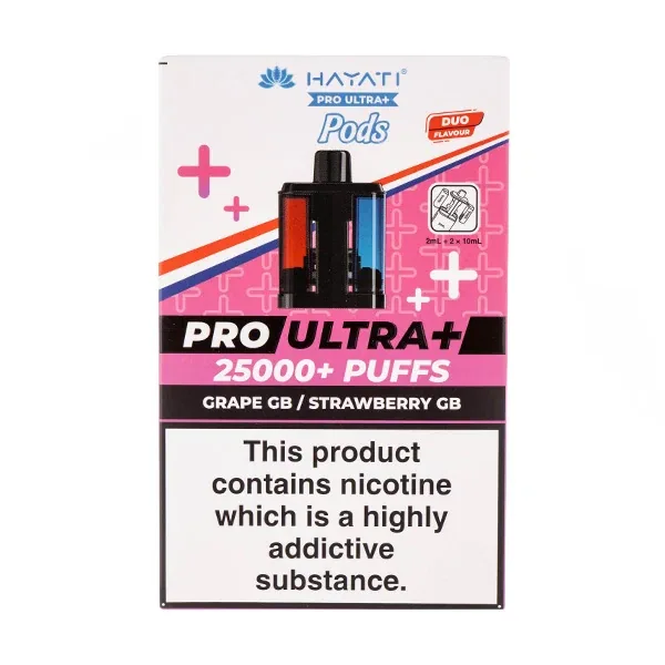 Grape GB/Strawberry GB Pro Ultra Plus 25k Prefilled Pod + Refill by Hayati UK