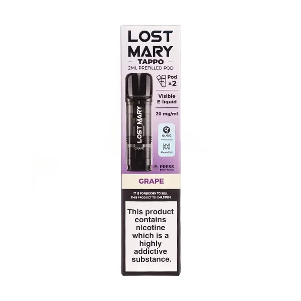 Grape Tappo Prefilled Pods by Lost Mary UK