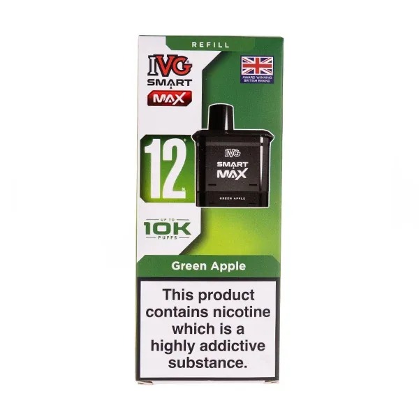Green Apple Smart Max Prefilled Pod + Refill by IVG UK