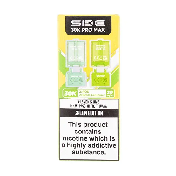 Green Edition Pro Max 30K Prefilled Pod + Refill by SKE in Guava UK