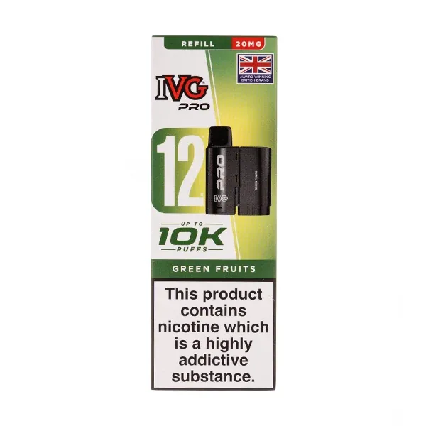 Green Fruits Pro 12 Prefilled Pod + Refill by IVG in Apple UK