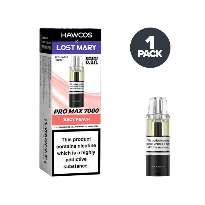 Hawcos X Lost Mary Pro Max 7000 Prefilled Vape Kit Juicy Peach UK