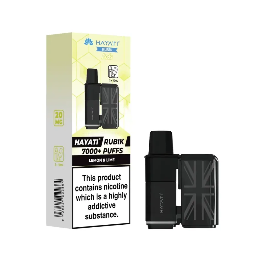 Hayati Rubik Pods And Refills Lemon And Lime UK