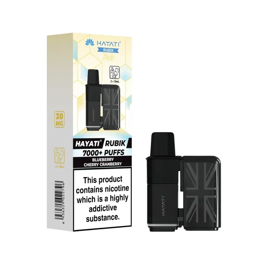 Hayati Rubik Pods And Refills Blueberry Cherry Cranberry UK