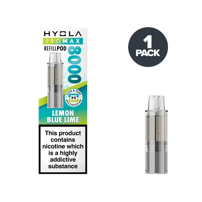 Hyola Pro Max 8000 Refill Pack Lemon Blue Lime prefilled pods UK