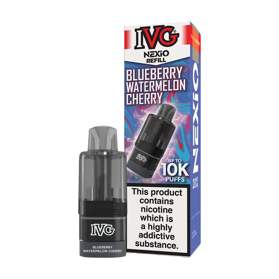 IVG Nexio Prefilled Pods Blueberry Watermelon Cherry Out UK