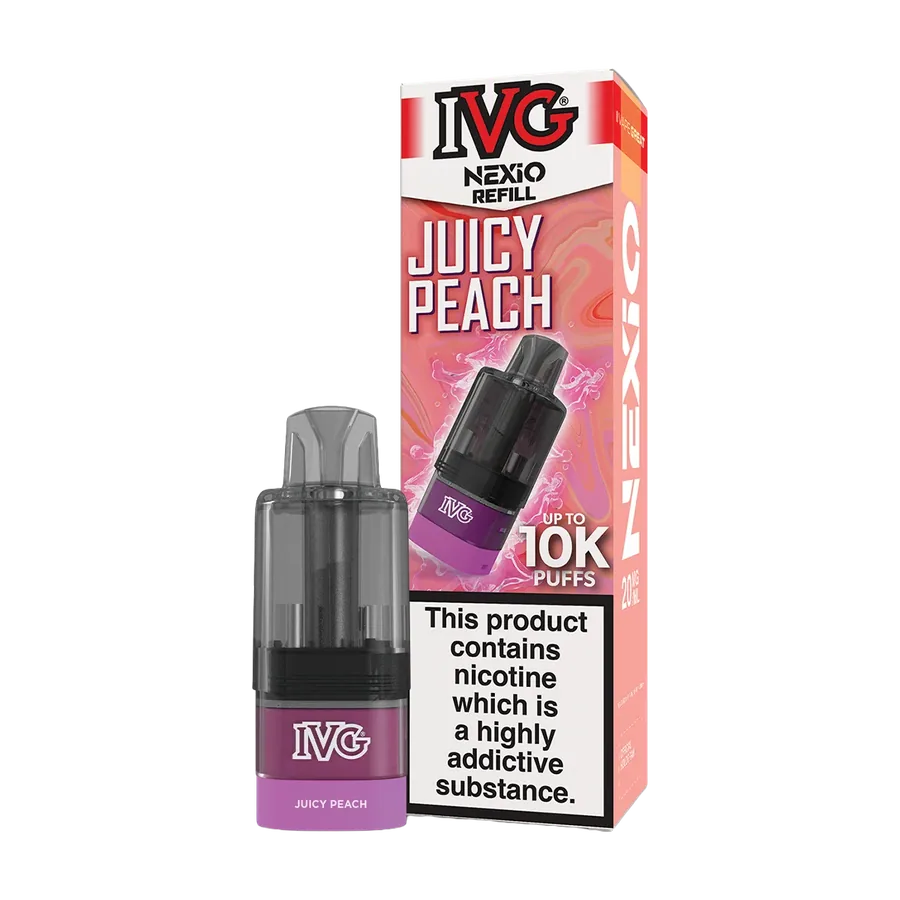 IVG Nexio Prefilled Pods Juicy Peach Out Of UK