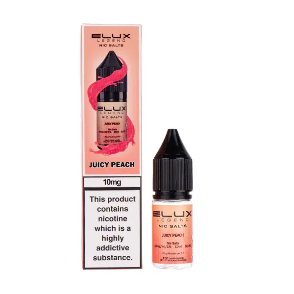 Juicy Peach Nic Salt E-Liquid by Elux Legend UK