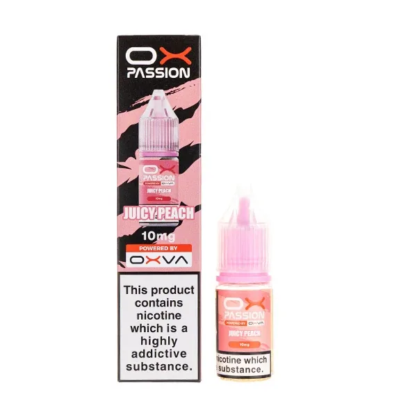 Juicy Peach Nic Salt E-Liquid by Oxva Ox Passion UK