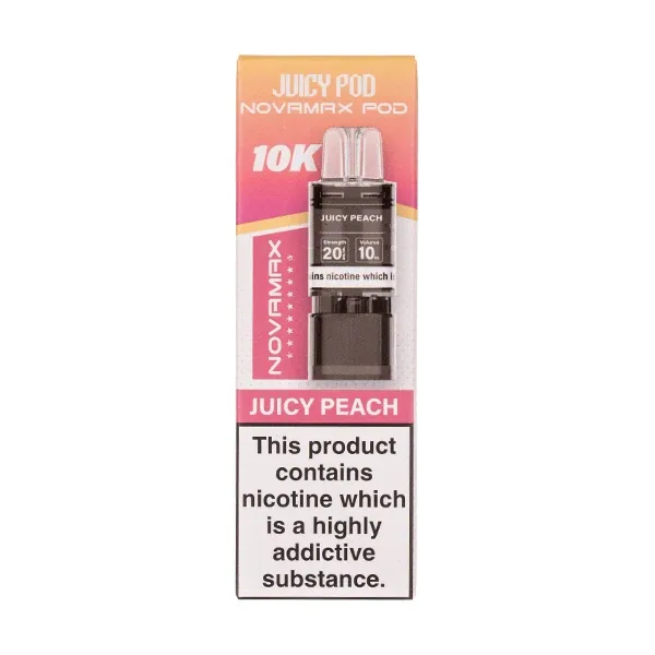 Juicy Peach Novamax 10k Prefilled Pod + Refill by Juicy Pod UK