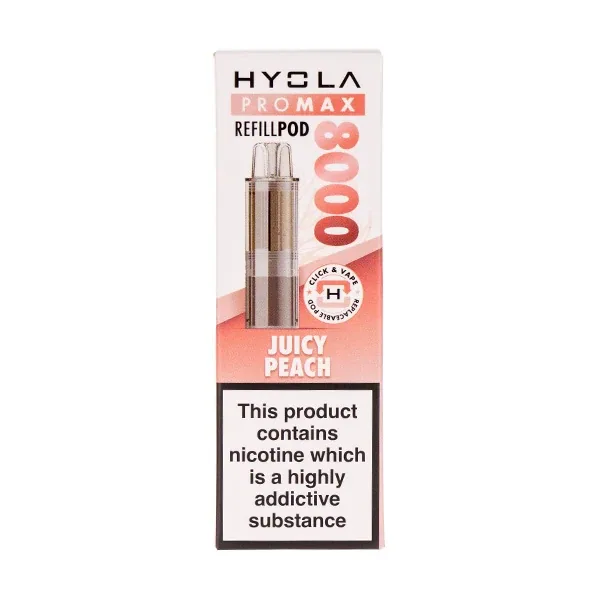 Juicy Peach Pro Max 8000 Prefilled Pod + Refill by Hyola UK