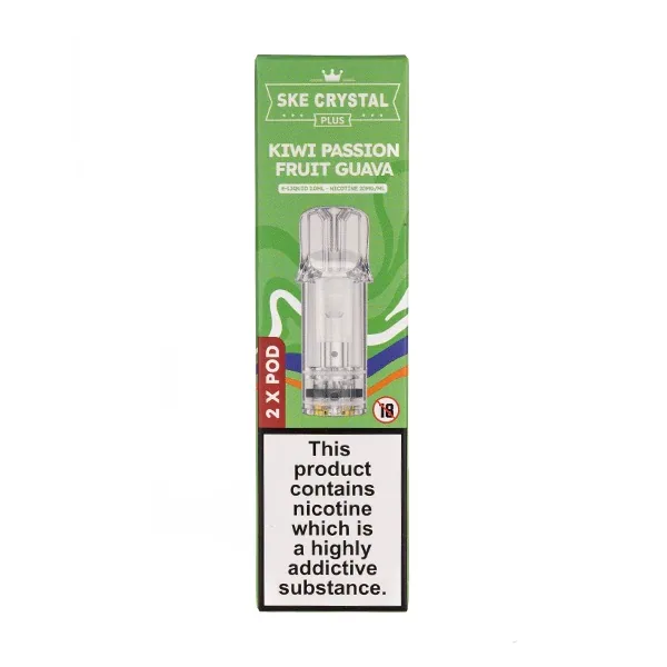 Kiwi Passion Fruit Guava Crystal Plus Prefilled Pods by SKE UK