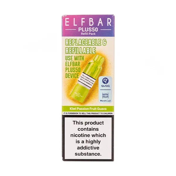 Blueberry Sour Raspberry Plus 50 Prefilled Pod + Refill by Elf Bar UK