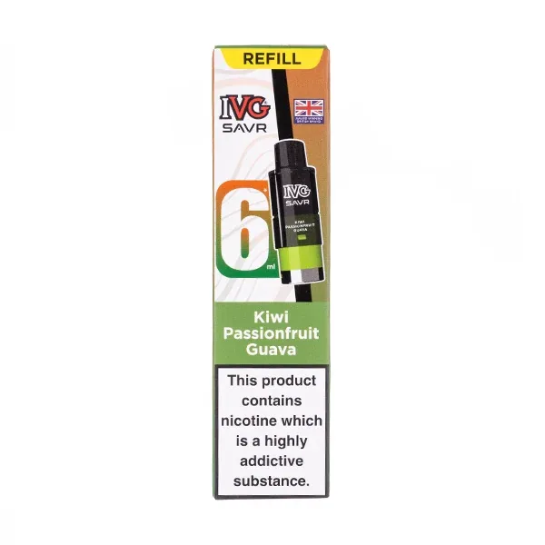 Kiwi Passionfruit Guava SAVR Prefilled Pod + Refill by IVG UK