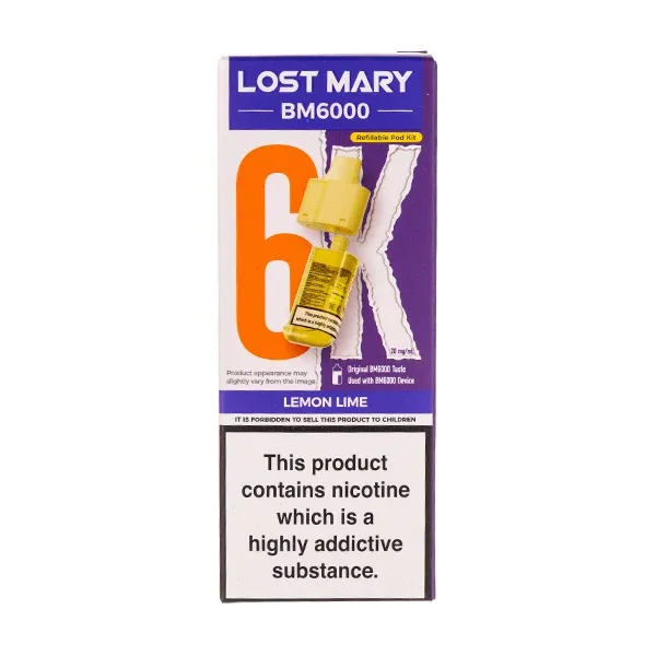 Lemon Lime BM6000 Prefilled Pod + Refill by Lost Mary UK