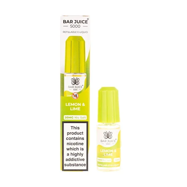 Lemon & Lime Nic Salt E-Liquid by Bar Juice 5000 UK