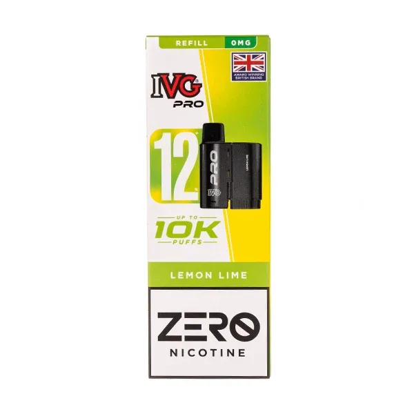 Blue Sour Raspberry Pro 12 Prefilled Pod + Refill by IVG (Nicotine Free) in Blueberry UK