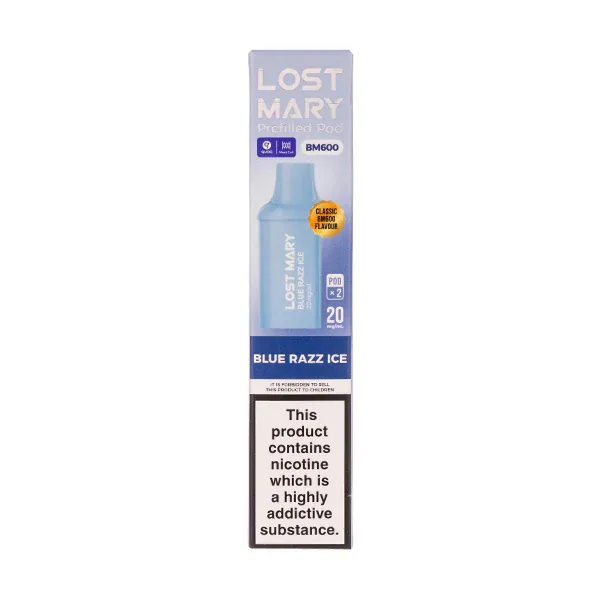 Lost Mary BM600 Prefilled Pod Kit Blue Razz Ice UK