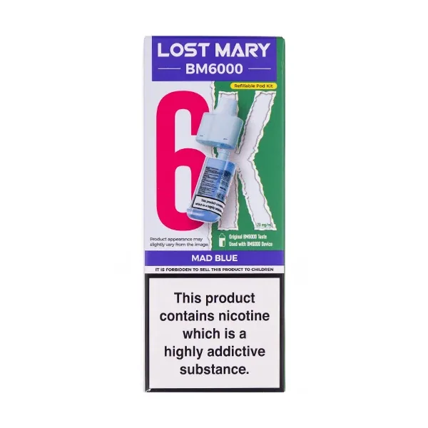 Mad Blue BM6000 Prefilled Pod + Refill by Lost Mary in Blackberry UK