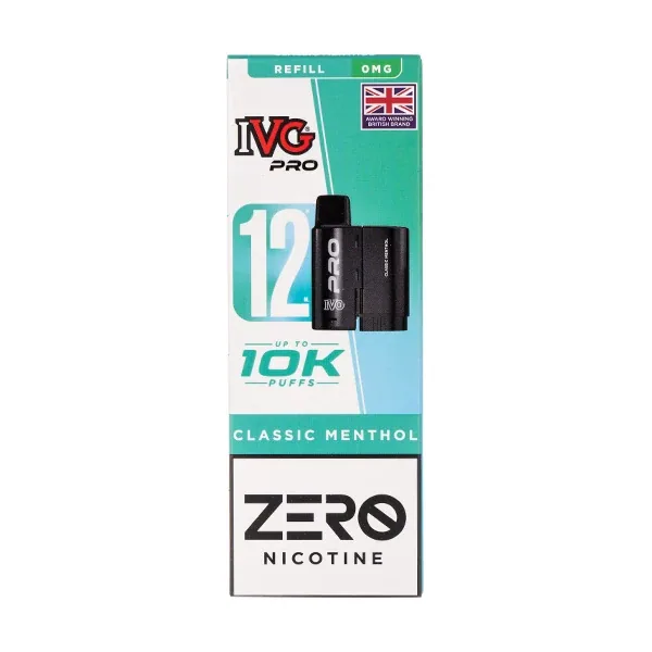 Blue Sour Raspberry Pro 12 Prefilled Pod + Refill by IVG (Nicotine Free) in Blueberry UK