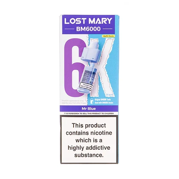 Mr Blue BM6000 Prefilled Pod + Refill by Lost Mary in Blackberry UK