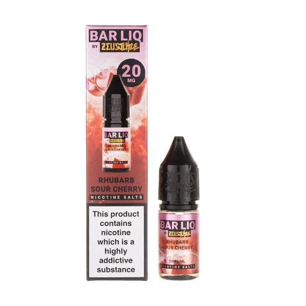 Rhubarb Sour Cherry Nic Salt E-Liquid by Zeus Juice Bar Liq UK