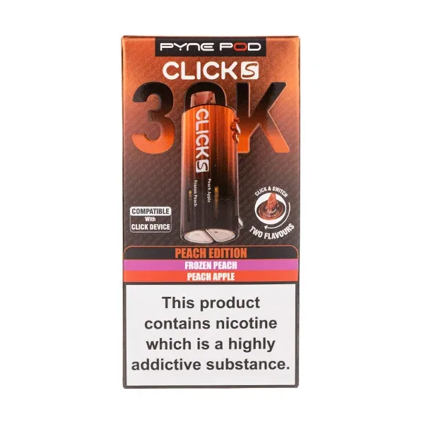 Peach Edition Click S 30K Prefilled Pods by Pyne Pod in Apple UK