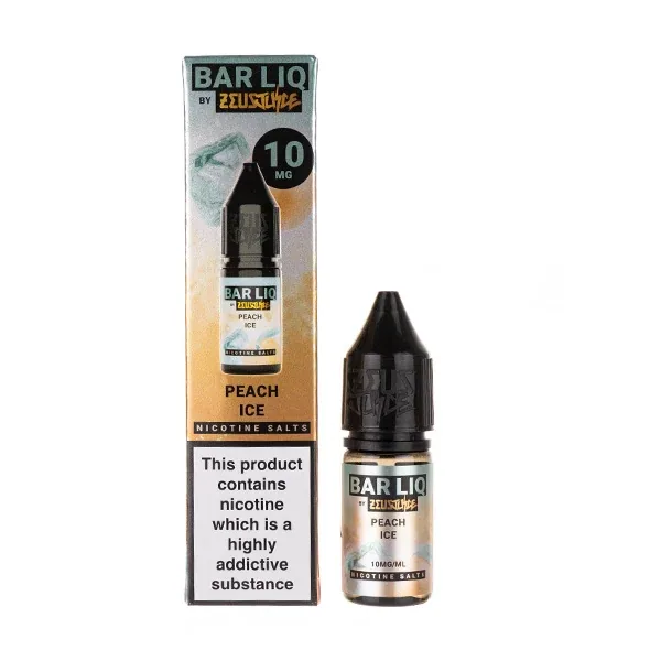 Peach Ice Nic Salt E-Liquid by Zeus Juice Bar Liq UK