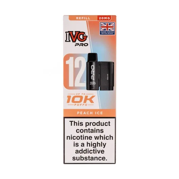 IVG Pro 12 Prefilled Pods And Refills Peach Ice UK