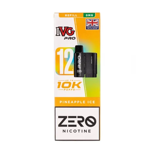 Blue Sour Raspberry Pro 12 Prefilled Pod + Refill by IVG (Nicotine Free) in Blueberry UK