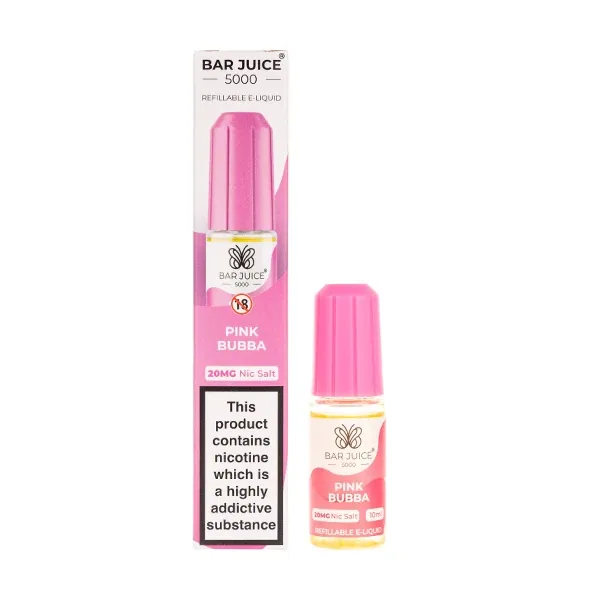 Pink Bubba Nic Salt E-Liquid by Bar Juice 5000 in Bubblegum UK